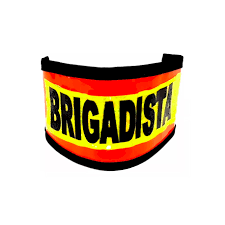 Brazalete brigadista para identificación y seguridad.