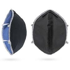 Tapaboca Industrial negro de tres capas con elástico, protección contra polvo y partículas.